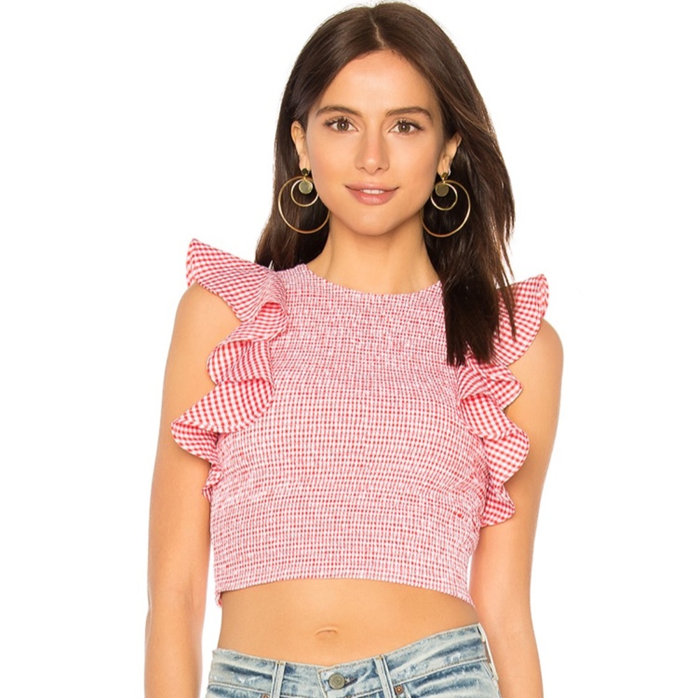 Revolve Best Love Top Check Smocked Gingham